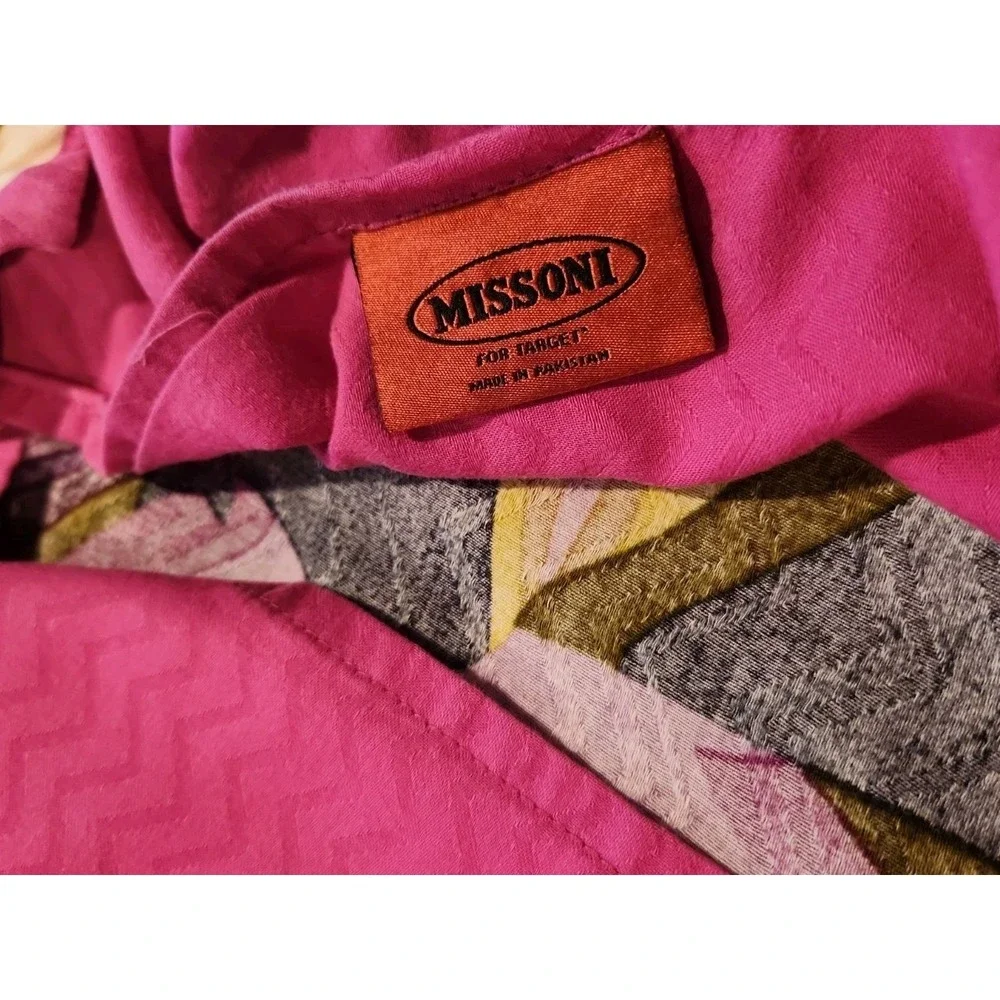 2 /MISSONI for Target PURPLE PASSIONE King Pillow Shams + Bag/ Craft Fabric READ